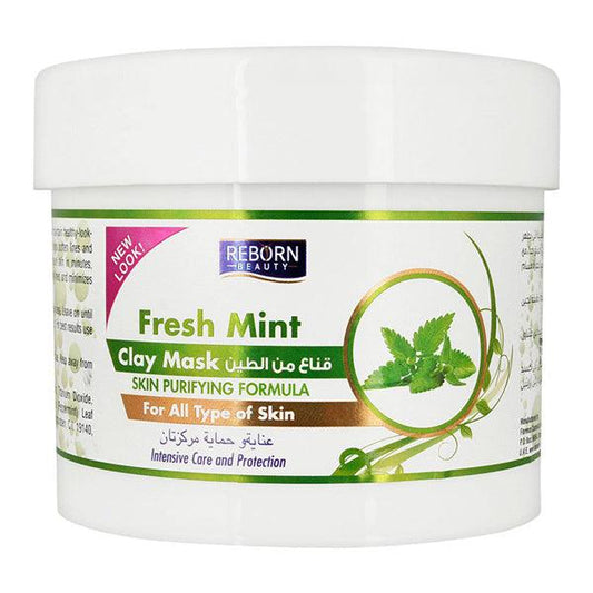 REBORN BEAUTY FRESH MINT CLAY MASK PURIFING FORMULA 500ML - Nazar Jan's Supermarket