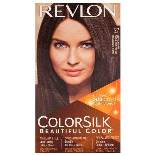 REVLON HAIR COLOR SILK 27 DEEP RICH BROWN - Nazar Jan's Supermarket