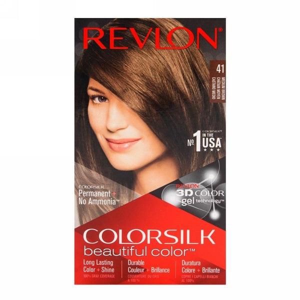 REVLON HAIR COLOR SILK 41 MEDIUM BROWN - Nazar Jan's Supermarket