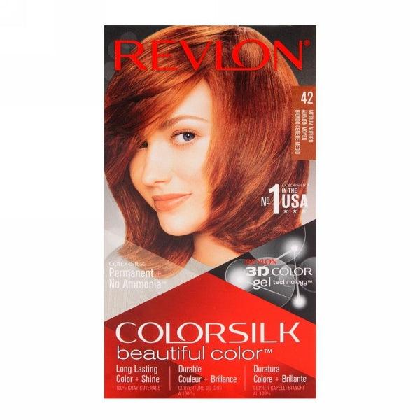 REVLON HAIR COLOR SILK 42 MEDIUM AUBURN - Nazar Jan's Supermarket