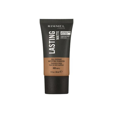 RIMMEL LASTING MATTE FOUNDATION 408 MAPLE 30ML - Nazar Jan's Supermarket