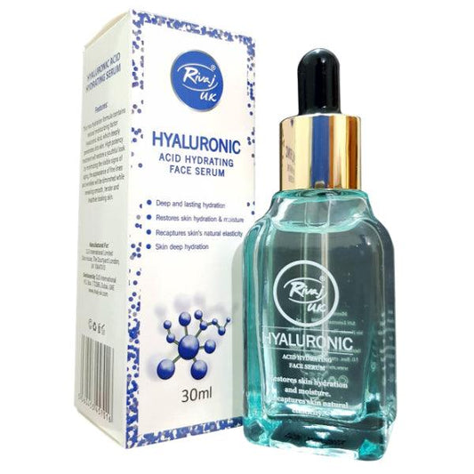 RIVAJ UK HYALRONIC ACID HYDRATING FACE SERUM 30ML - Nazar Jan's Supermarket