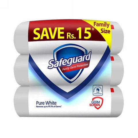 SAFEGUARD PURE WHITE 3 BUNDLE SET 135 GM - Nazar Jan's Supermarket