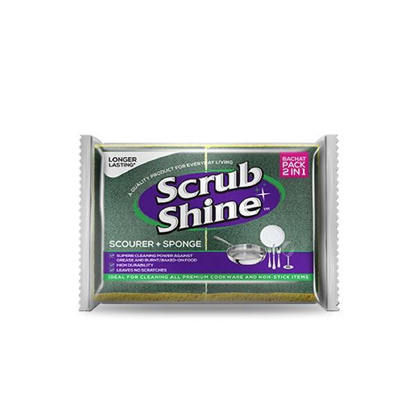 SCRUB SHINE SCOURER+SPONGE BACHAT PACK 2IN1 - Nazar Jan's Supermarket