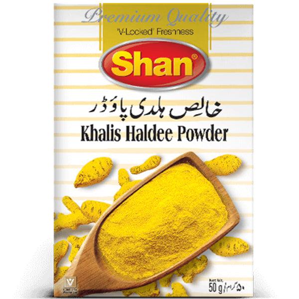 SHAN KHALIS HALDEE POWDER 50G - Nazar Jan's Supermarket