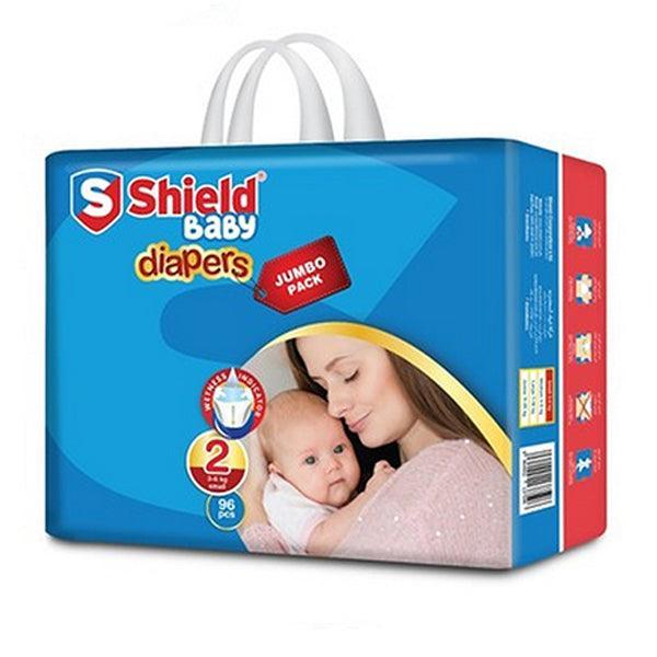 SHIELD BABY DIAPERS LARGE 3-6 KG 96 PCS - Nazar Jan's Supermarket