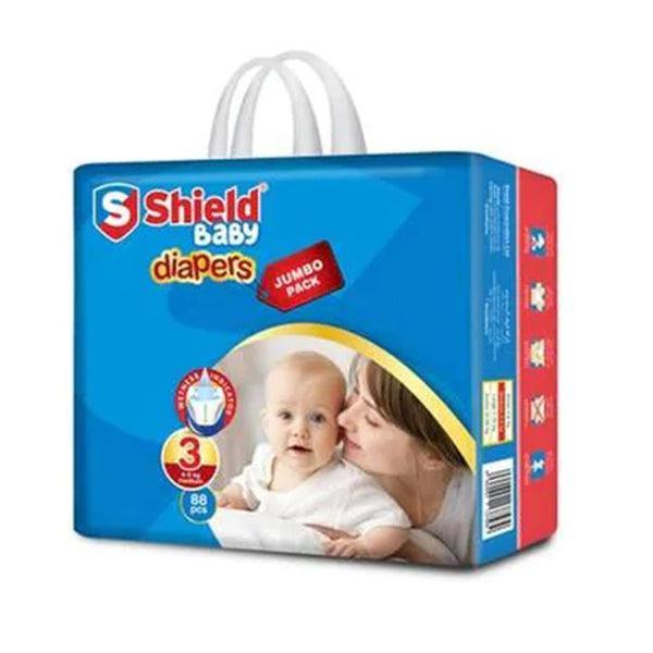 SHIELD BABY DIAPERS MEDIUM 4-9KG 88 PCS - Nazar Jan's Supermarket