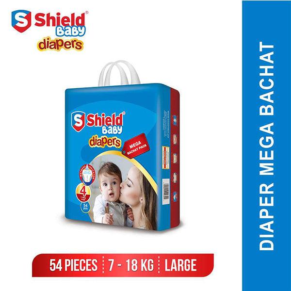 SHIELD BABY DIAPERS MEGA LARGE PACK 54PCS - Nazar Jan's Supermarket