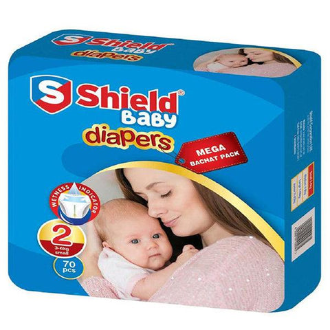 SHIELD BABY DIAPERS MEGA SMALL PACK 70PCS - Nazar Jan's Supermarket