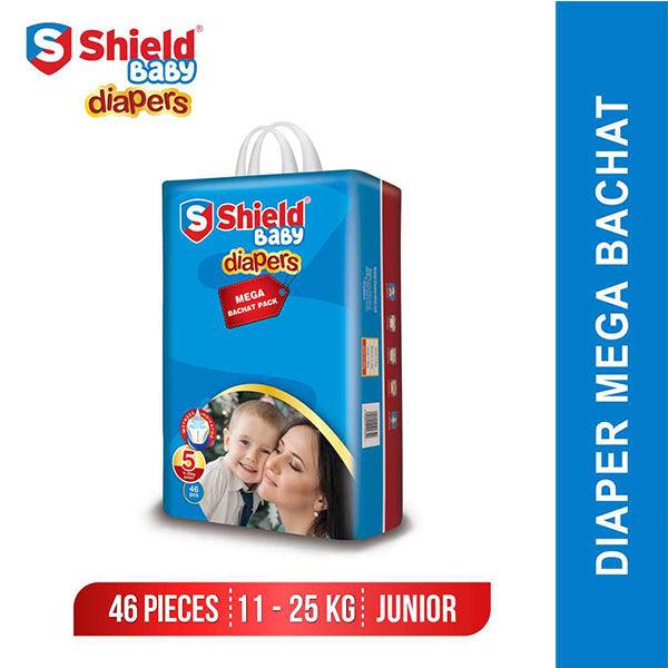 SHIELD BABY DIAPERS MEGA X.LARGE PACK 46PCS - Nazar Jan's Supermarket