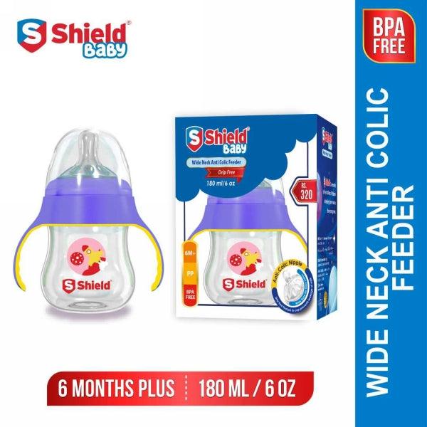 SHIELD BABY FEEDER WIDE NECK ANTI-COLIC FEEDER 180ML - Nazar Jan's Supermarket