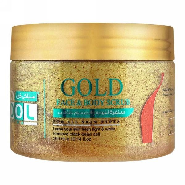 SILKY COOL GOLD FACE & BODY SCURB GEL 300ML - Nazar Jan's Supermarket