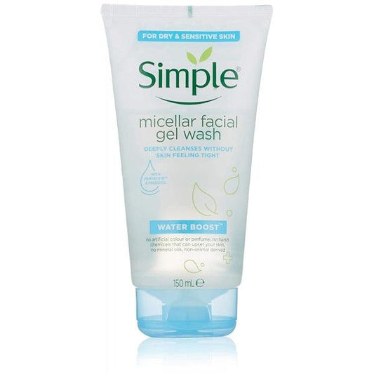 SIMPLE WATER BOOST MICELLAR FACIAL GEL WASH 150ML - Nazar Jan's Supermarket