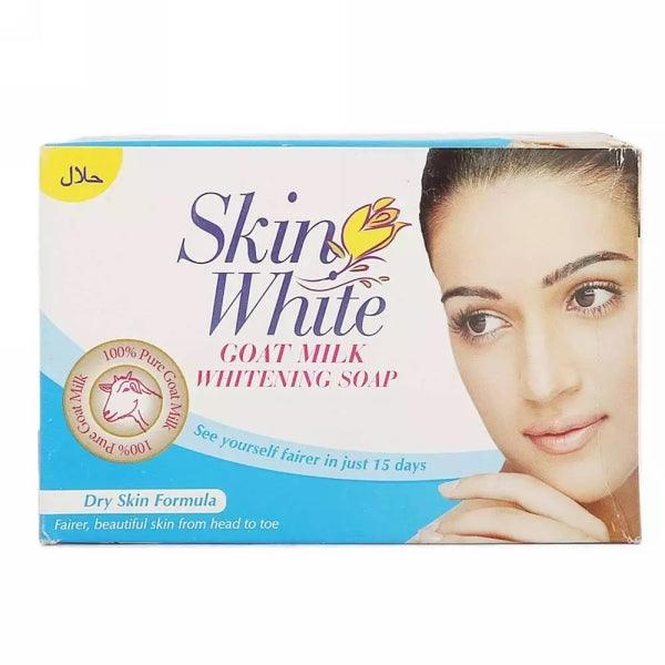 SKIN WHITE GOAT MILK WHIENING DRY SKIN FORMULA SOAP 110G - Nazar Jan's Supermarket