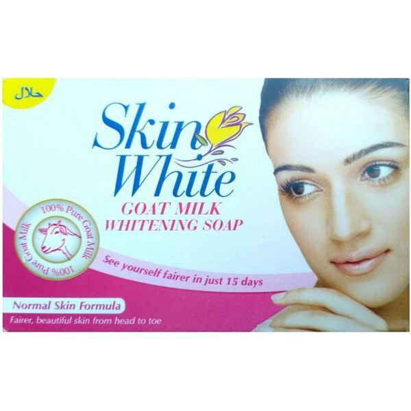 SKIN WHITE GOAT MILK WHIENING NORMAL SKIN SOAP 110GM - Nazar Jan's Supermarket