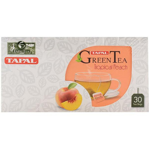 TAPAL GREEN TEA BAGS TROPICAL PEACH 30PCS - Nazar Jan's Supermarket