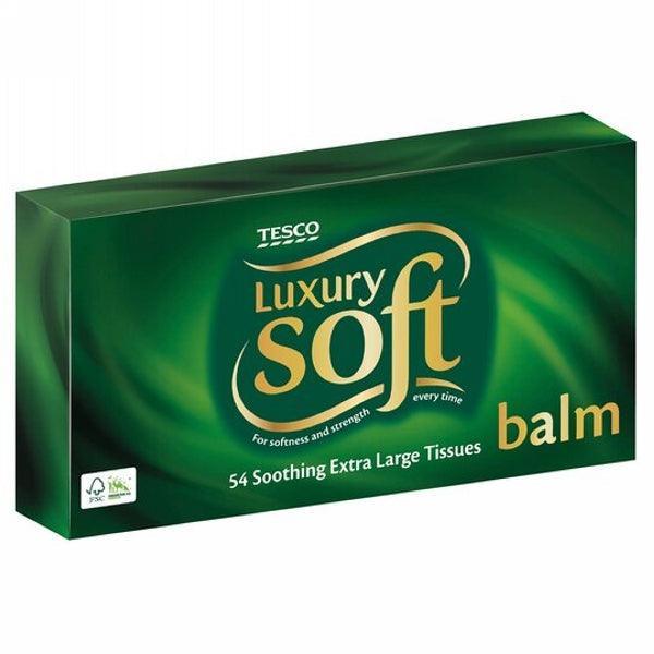 TESCO LUXURY SOFT BALM MANSIZE TISSUES 54`S - Nazar Jan's Supermarket