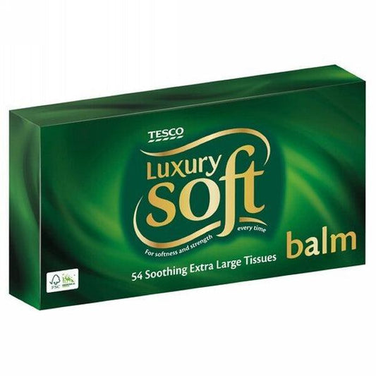 TESCO LUXURY SOFT BALM MANSIZE TISSUES 54`S - Nazar Jan's Supermarket