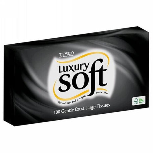 TESCO LUXURY SOFT MANSIZE TISSUES 100`S - Nazar Jan's Supermarket