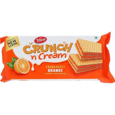 TIFFANY CRUNCH N CREAM CRUNCHIEST WAFERS ORANGE 75G - Nazar Jan's Supermarket