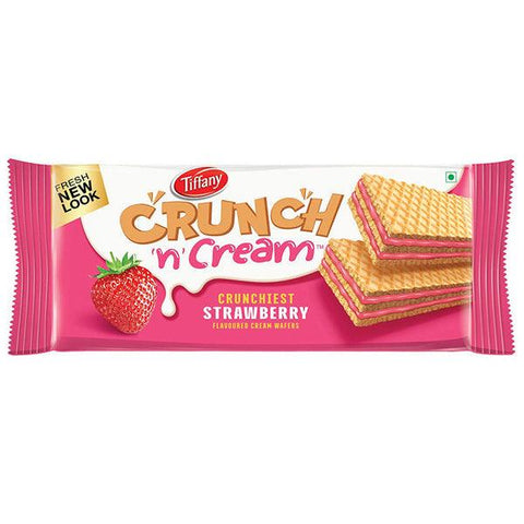 TIFFANY CRUNCH N CREAM STRAWBERRY WAFERS 75GM - Nazar Jan's Supermarket