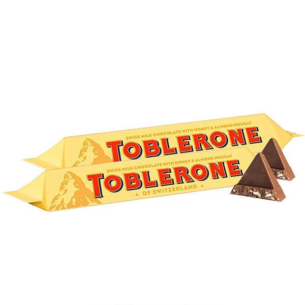 TOBLERONE MILK CHOCOLATE W/HONEY & ALMOND NOUCAT 100GM - Nazar Jan's Supermarket