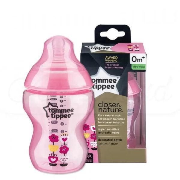TOMMEE TIPPEE FEEDING BOTTLE PINK 260ML - Nazar Jan's Supermarket