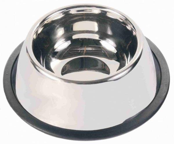 TRIXIE BOWL STAINLESS STEEL RUBBER BOTTOM 25071 - Nazar Jan's Supermarket