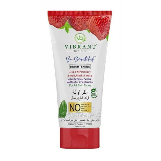 VIBRANT STRAWBERRY SCRUB MASK & WASH 150ML - Nazar Jan's Supermarket