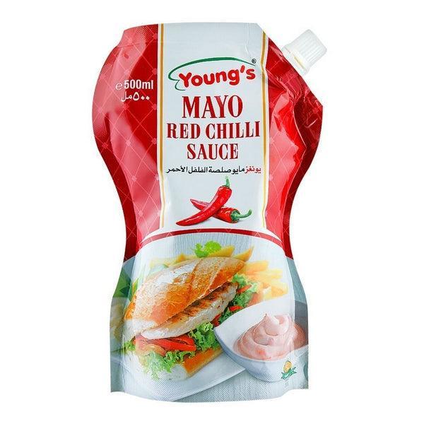 YOUNG`S MAYO RED CHILLI SAUCE 500ML - Nazar Jan's Supermarket